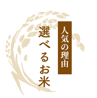 ―人気の理由―選べるお米